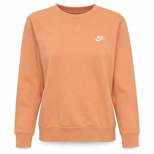 Nike Women's Peach Orange Crew Neck Sweatshirt XS Cotton Blend