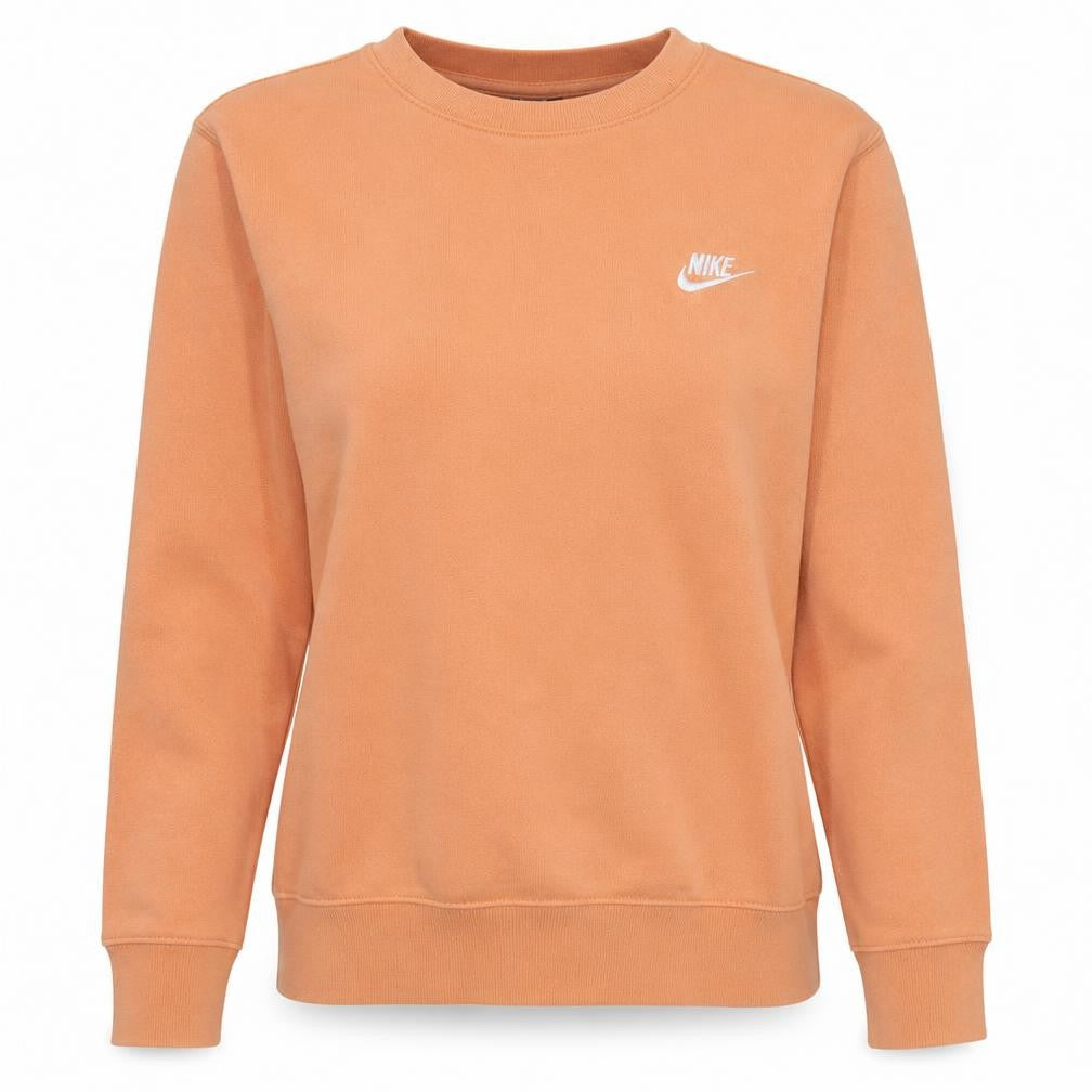 Nike Women's Peach Orange Crew Neck Sweatshirt XS Cotton Blend