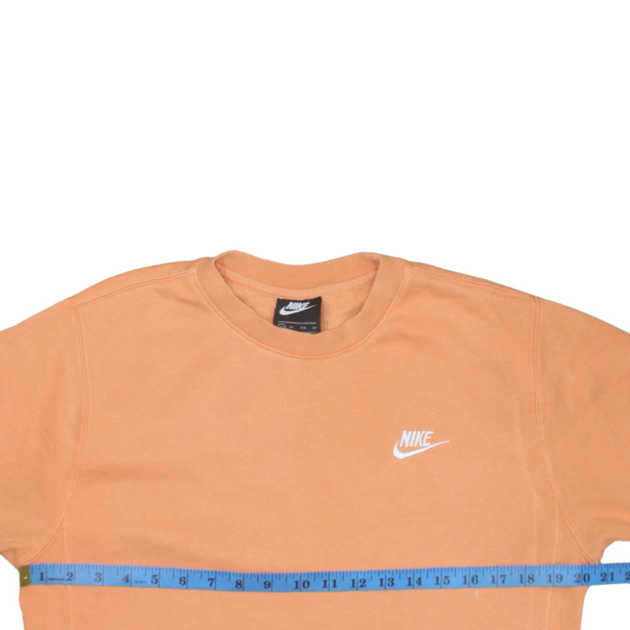 Nike Women's Peach Orange Crew Neck Sweatshirt XS Cotton Blend