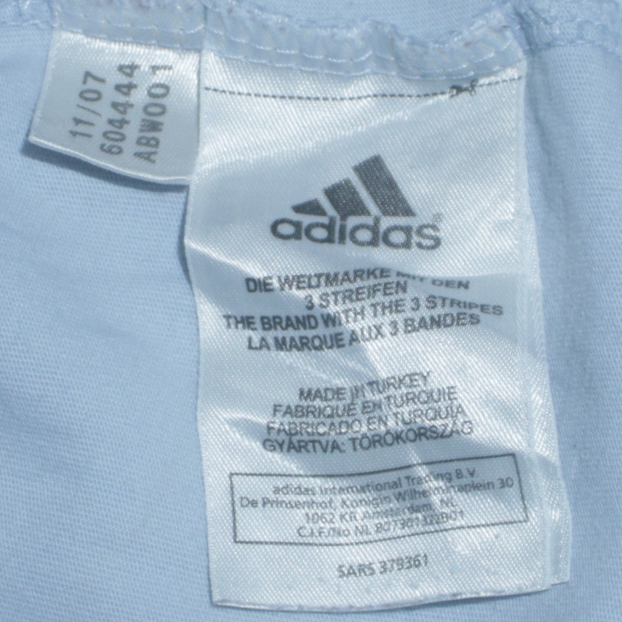 Adidas Boys White XL Short Sleeve Cotton Sports Logo T-Shirt
