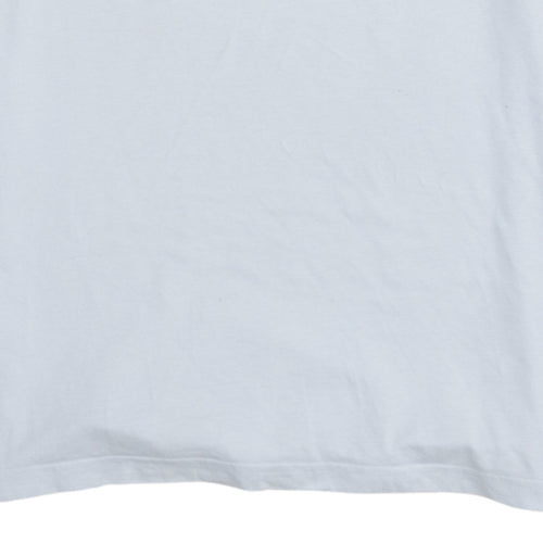 Adidas Boys White XL Short Sleeve Cotton Sports Logo T-Shirt