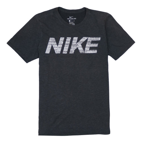 Nike Men Black Athletic Dri-FIT Logo Graphic T-Shirt Size S