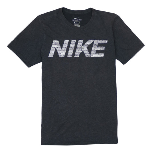 Nike Men Black Athletic Dri-FIT Logo Graphic T-Shirt Size S