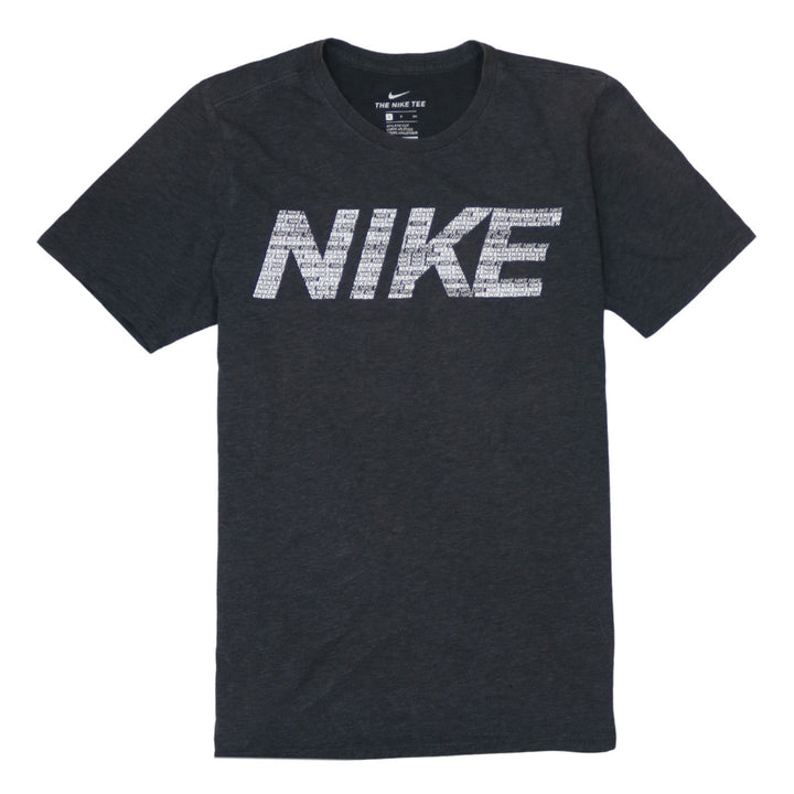 Nike Men Black Athletic Dri-FIT Logo Graphic T-Shirt Size S
