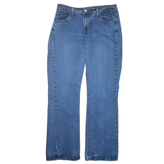 Levi's Women Blue 529 Bootcut Jeans Size 16 Long Denim Stretch