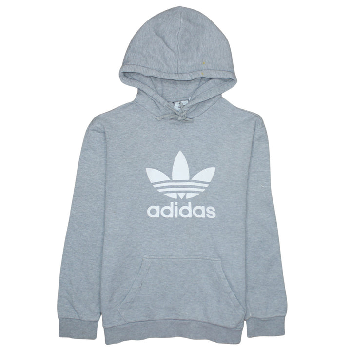 Adidas Women’s Grey Hoodie Small Pullover Trefoil Logo Sweatshirt