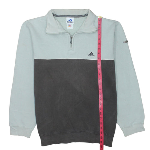 Adidas Mens Grey 1/2 Zip Fleece Sweatshirt Size M