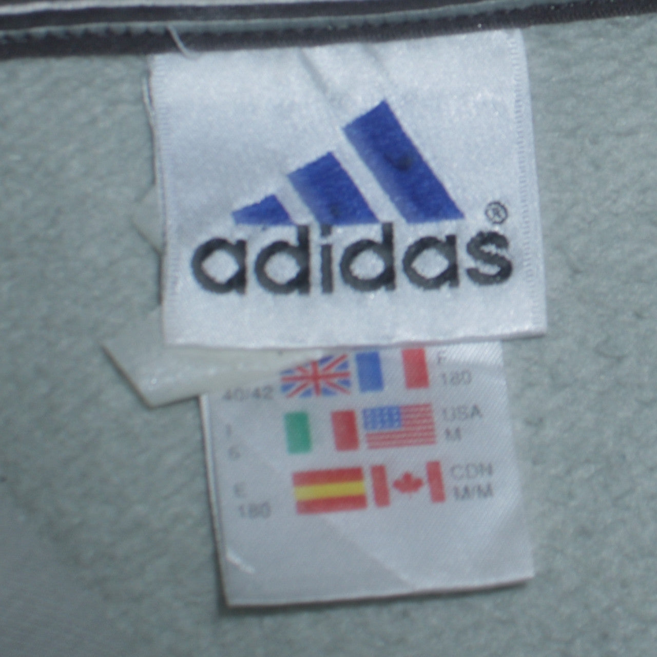 Adidas Mens Grey 1/2 Zip Fleece Sweatshirt Size M