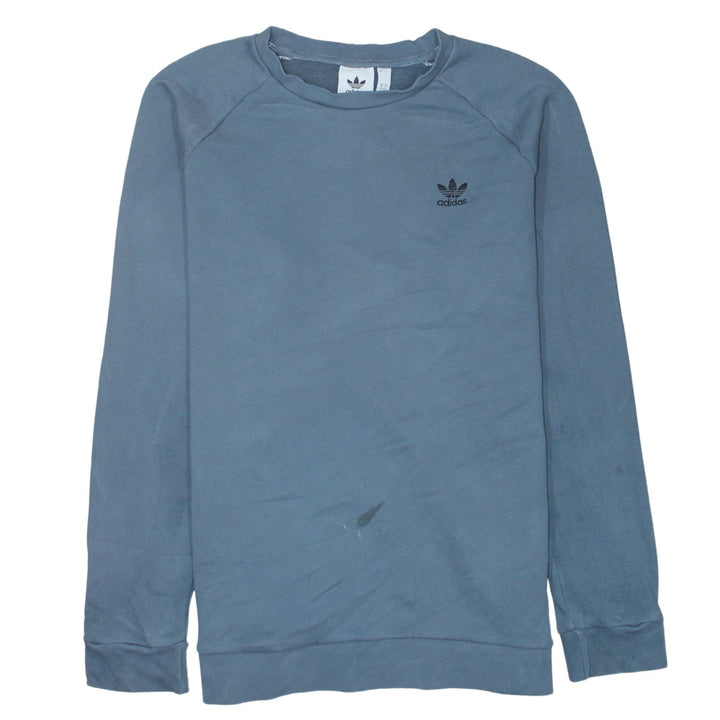 Adidas Men's Blue Crew Neck Sweatshirt Size L Pullover Logo