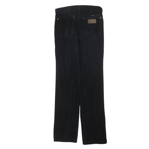 Wrangler Men's Black Straight Leg Denim Jeans 30x32 Regular Fit