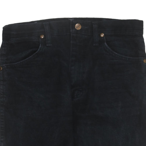 Wrangler Men's Black Straight Leg Denim Jeans 30x32 Regular Fit