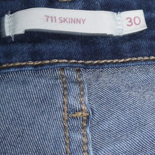 Levi's Women's Blue 711 Skinny Mid Rise Stretch Denim Jeans Size 12