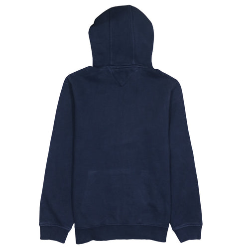 Tommy Hilfiger Mens Navy Hoodie Small Pullover Fleece Cotton Blend