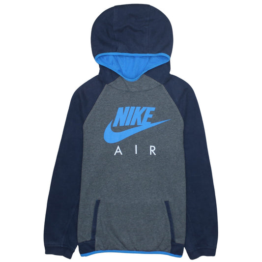 Nike Boys Blue & Grey Pullover Hoodie 15-16 Years Graphic Print Logo