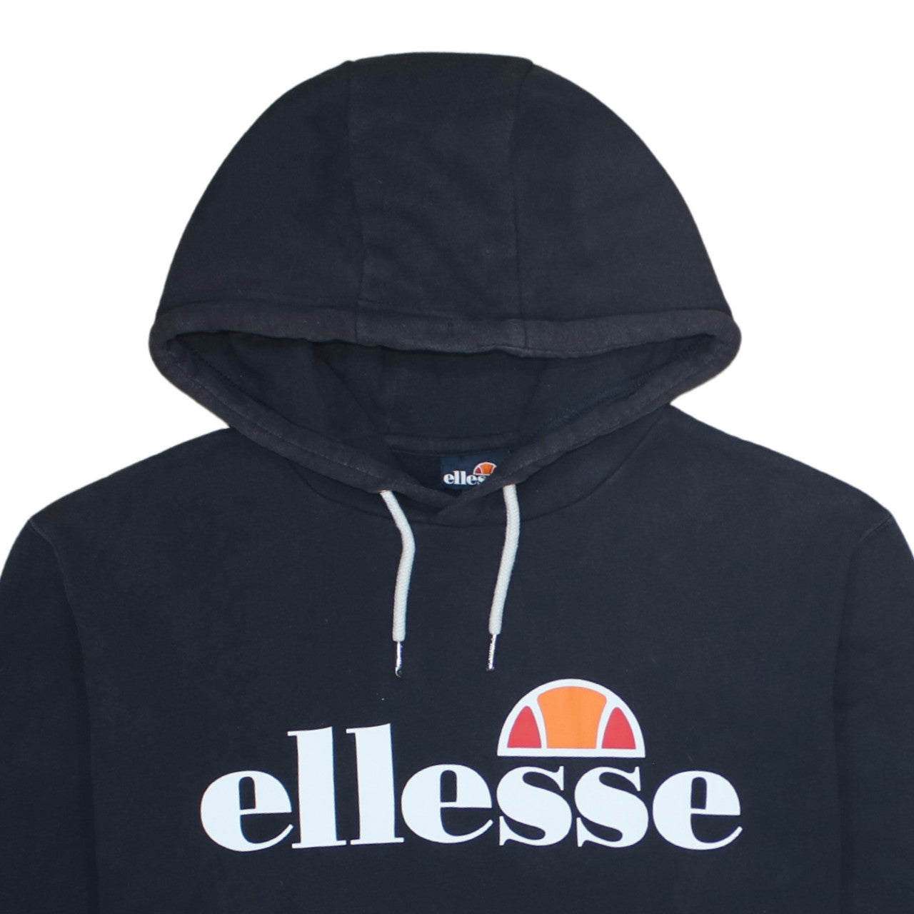 Ellesse Men's Black Pullover Hoodie Small Graphic Logo Sweatshirt