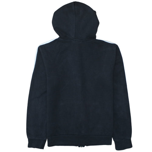 Adidas Women Black Full Zip Hoodie Size 12-14 Hooded Sweatshirt
