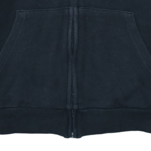 Adidas Women Black Full Zip Hoodie Size 12-14 Hooded Sweatshirt