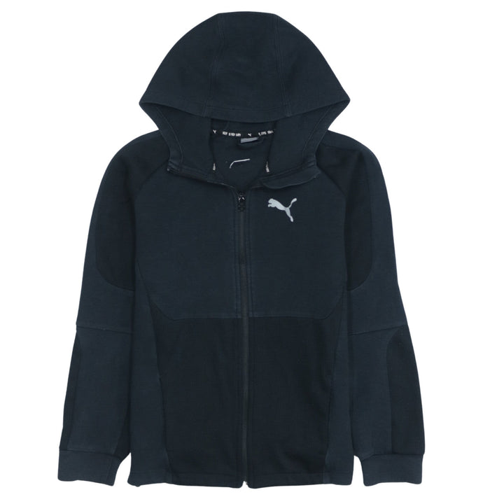 Puma Women's Black Full Zip Hoodie Size 12 UK Sportswear
