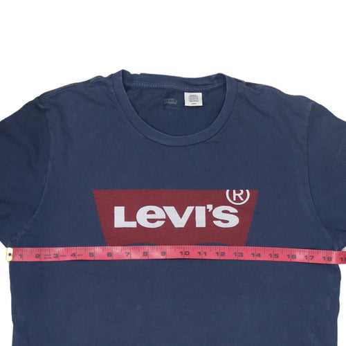 Levi's Men's Blue Graphic Logo Cotton T-Shirt Size S Regular Fit
