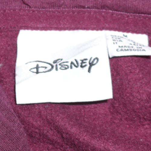 Disney Womens Burgundy Minnie Mouse Graphic Pullover Hoodie Size 12 M