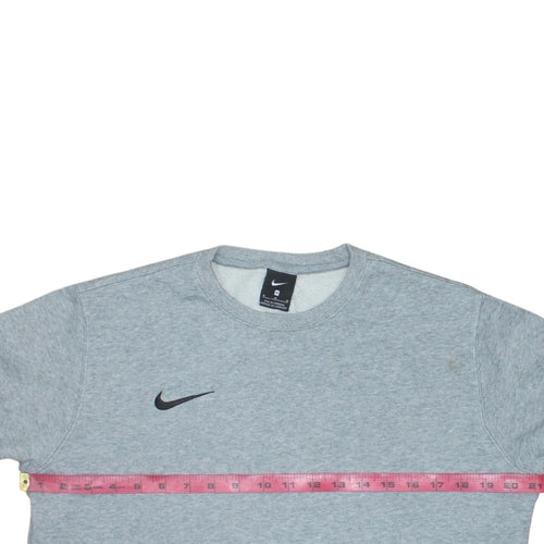 Nike Men's Grey Crew Neck Sweatshirt Medium Classic Logo