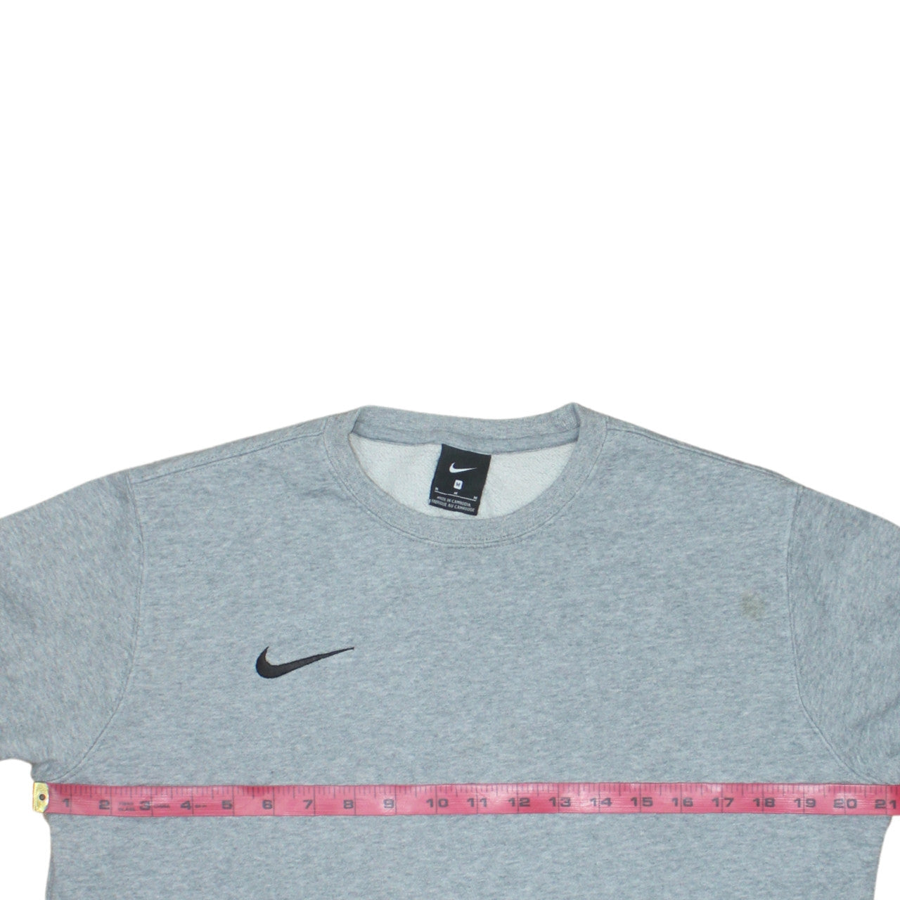 Nike Men's Grey Crew Neck Sweatshirt Medium Classic Logo