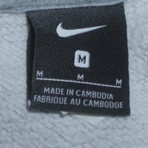 Nike Men's Grey Crew Neck Sweatshirt Medium Classic Logo