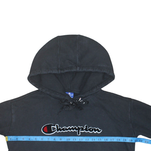 Champion Men's Black Small Pullover Hoodie Fleece Logo Sweatshirt