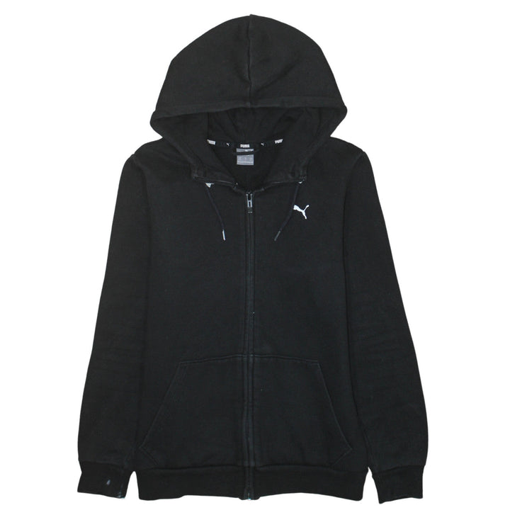 Puma Men's Black XS Full Zip Hoodie with Logo & Pockets