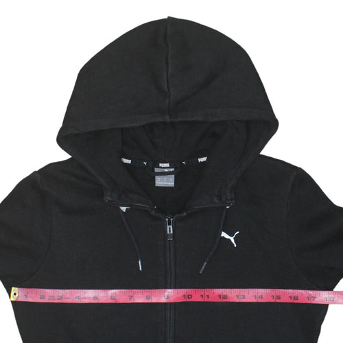 Puma Men's Black XS Full Zip Hoodie with Logo & Pockets