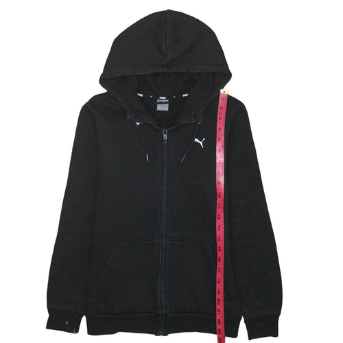 Puma Men's Black XS Full Zip Hoodie with Logo & Pockets