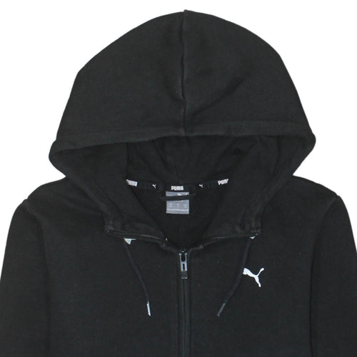 Puma Men's Black XS Full Zip Hoodie with Logo & Pockets