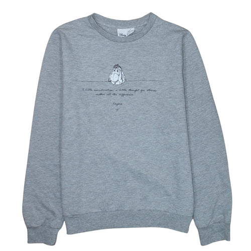 Disney Primark Women Grey Eeyore Sweatshirt UK 10/12 Small