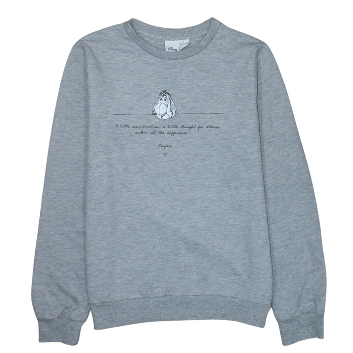 Disney Primark Women Grey Eeyore Sweatshirt UK 10/12 Small