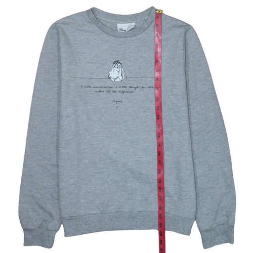 Disney Primark Women Grey Eeyore Sweatshirt UK 10/12 Small