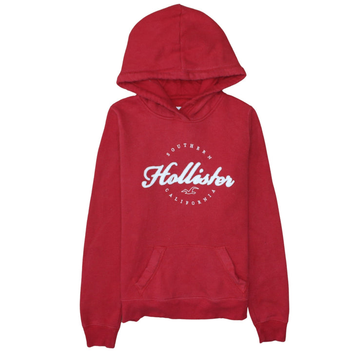 Hollister Men’s Red XS Pullover Hoodie Graphic Logo Sweatshirt