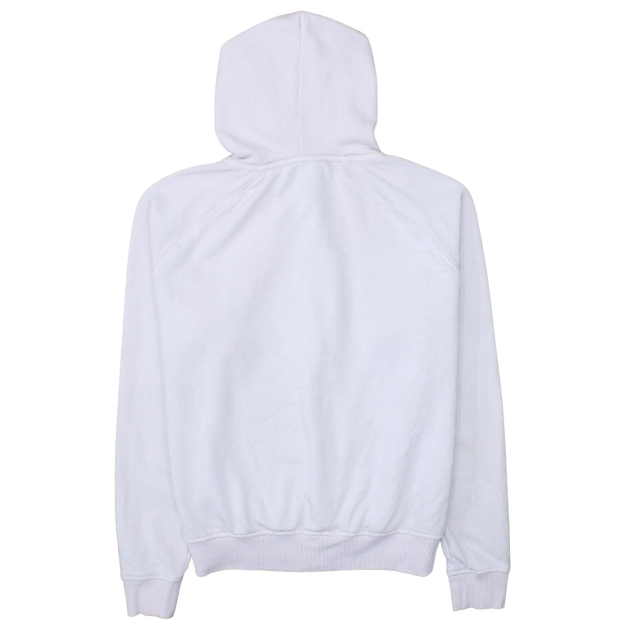 Fila Womens White Full Zip Hoodie Size M Cotton Blend Logo Sweatshirt