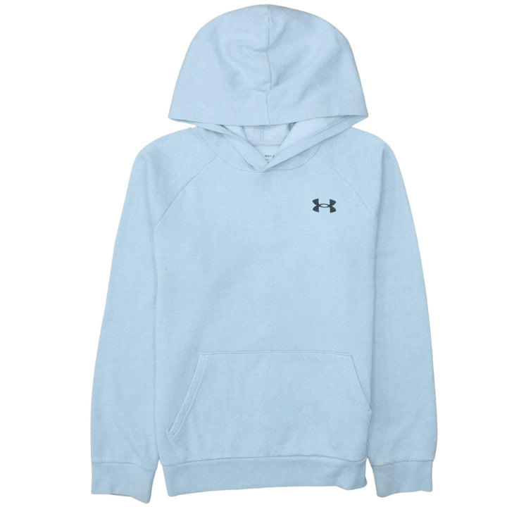 Under Armour Boys Blue Pullover Hoodie YLG ColdGear Fleece Sweatshirt