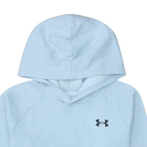 Under Armour Boys Blue Pullover Hoodie YLG ColdGear Fleece Sweatshirt