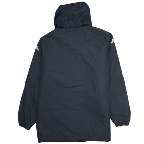 Kappa Mens Black 2XL Hooded Parka Jacket Winter Coat