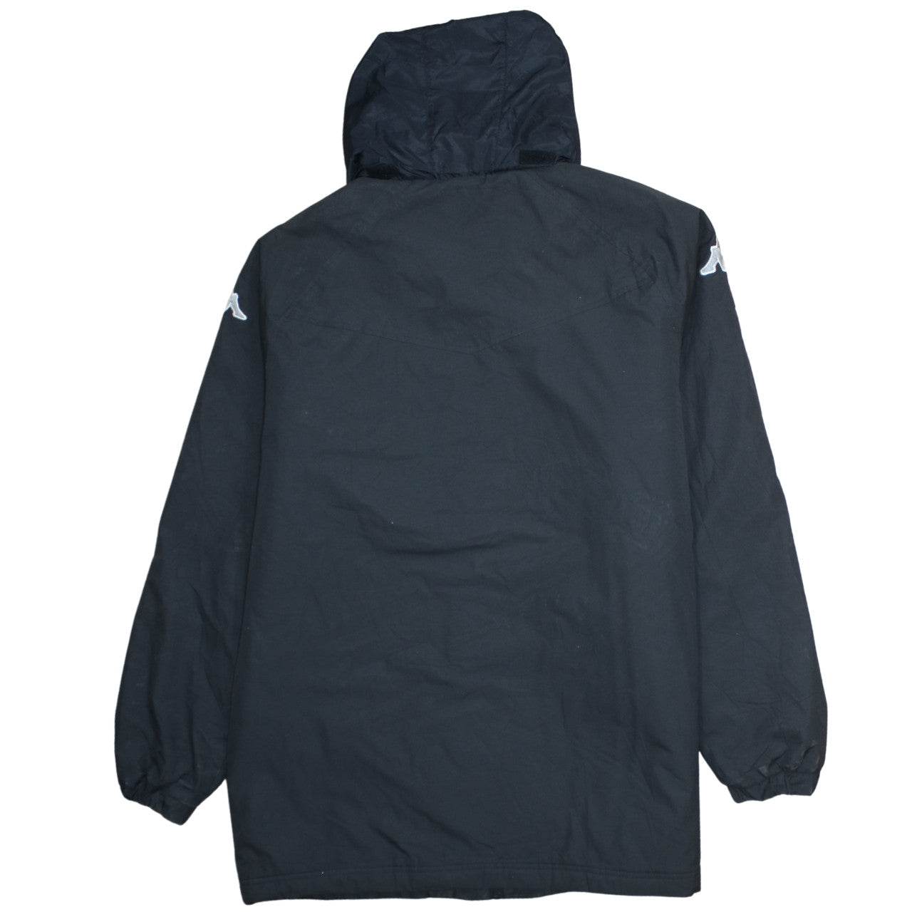 Kappa Mens Black 2XL Hooded Parka Jacket Winter Coat