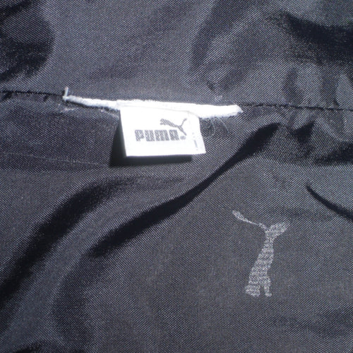 Puma Men's Black Quilted Puffer Jacket M Full Zip Sports Winter