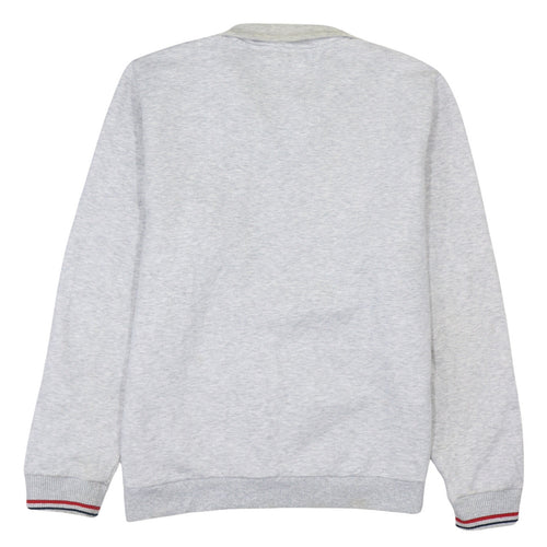 FILA Men's Grey XL 1/4 Zip Pullover Sweatshirt Classic Logo