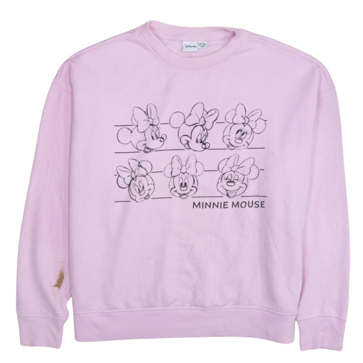 Disney Women Pink Minnie Mouse Pullover Sweatshirt Size M