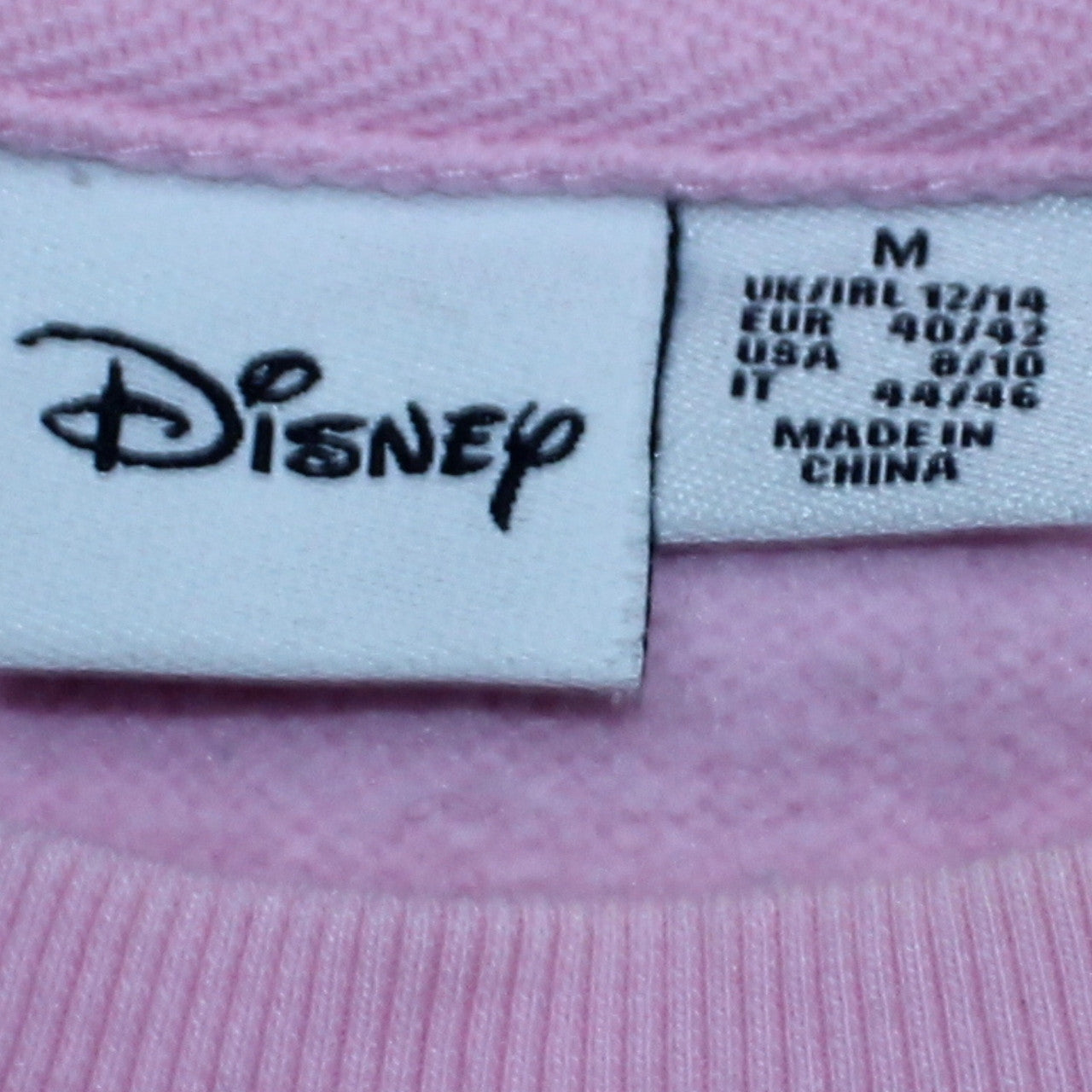 Disney Women Pink Minnie Mouse Pullover Sweatshirt Size M
