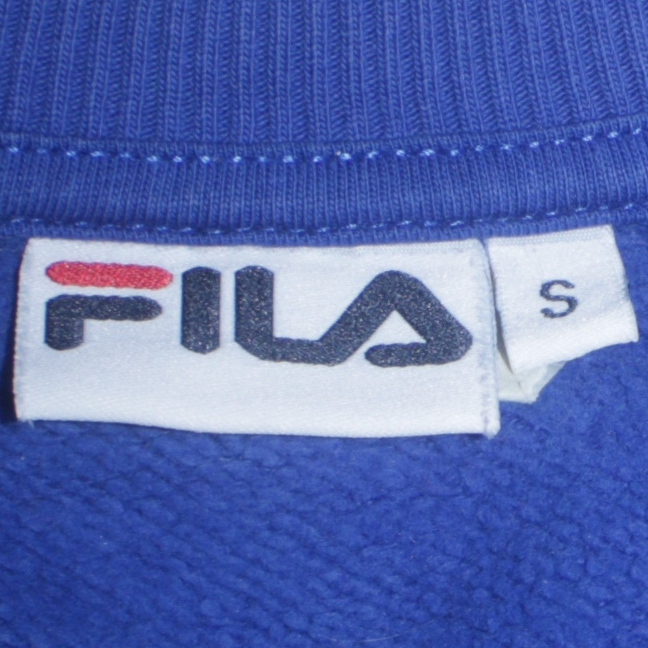 Fila Womens Blue Red Colourblock Crew Neck Sweatshirt Size S