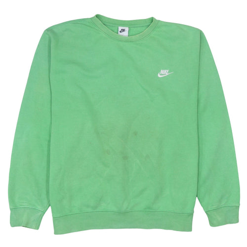 Nike Women's Green Pullover Sweatshirt L Crew Neck Casual Sportswear