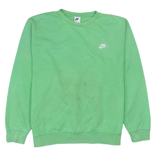 Nike Women's Green Pullover Sweatshirt L Crew Neck Casual Sportswear