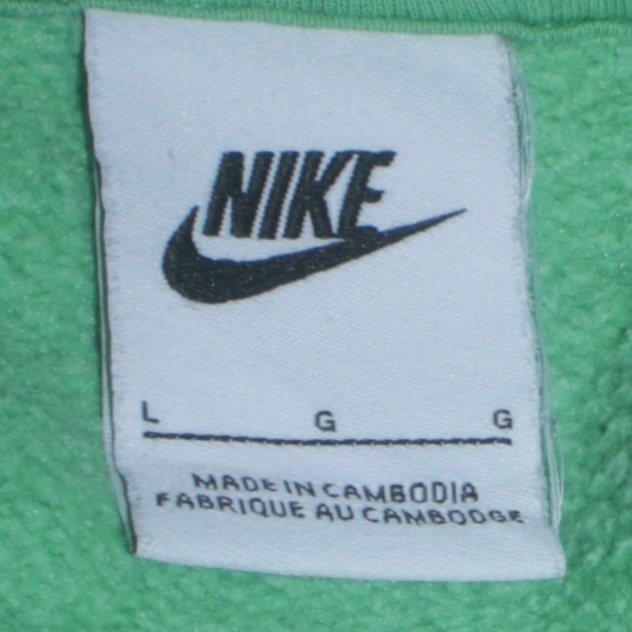 Nike Women's Green Pullover Sweatshirt L Crew Neck Casual Sportswear