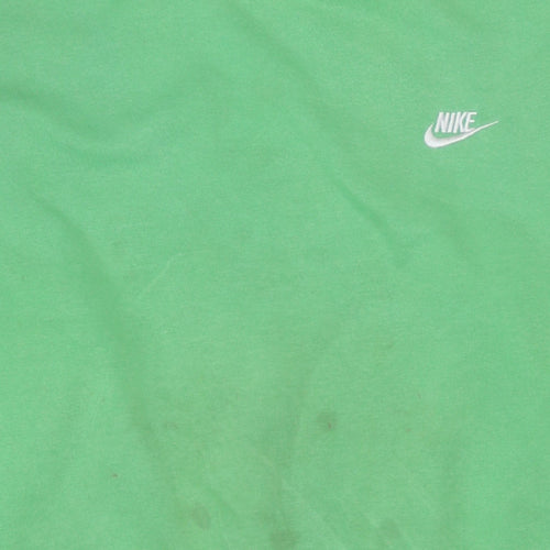 Nike Women's Green Pullover Sweatshirt L Crew Neck Casual Sportswear